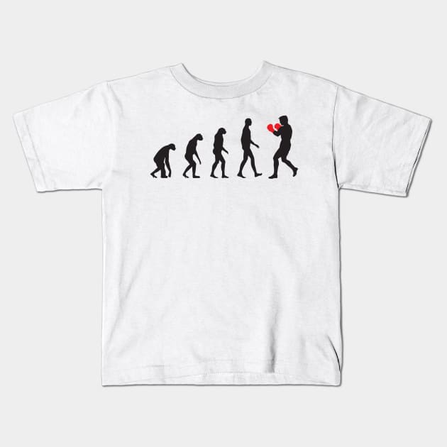 Evolution boxing Kids T-Shirt by nektarinchen